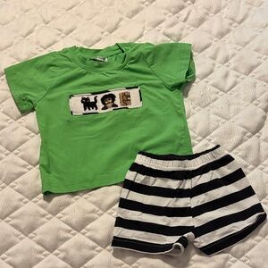 Boys 12m hocus pocus smocked set